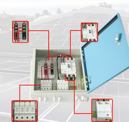 1000V 8 ~ 24 Strings IP65 DC PV Aluminum Combination Lock Box Combiner Box for Solar Energy System, Solar Panel