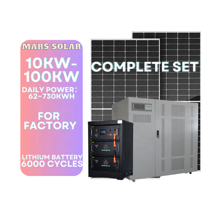 5KW Hybrid Solar Power Kit Panels Lithium Ion Batteries Panel System for Home Pv Fhotovoltaik Energy Storage System