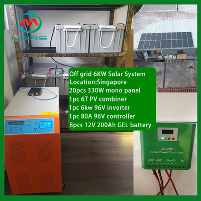 Portable Wholehouse 6000W Solar Power Plant Complete Off Grid Solar Power System Home 6KW Popular Model